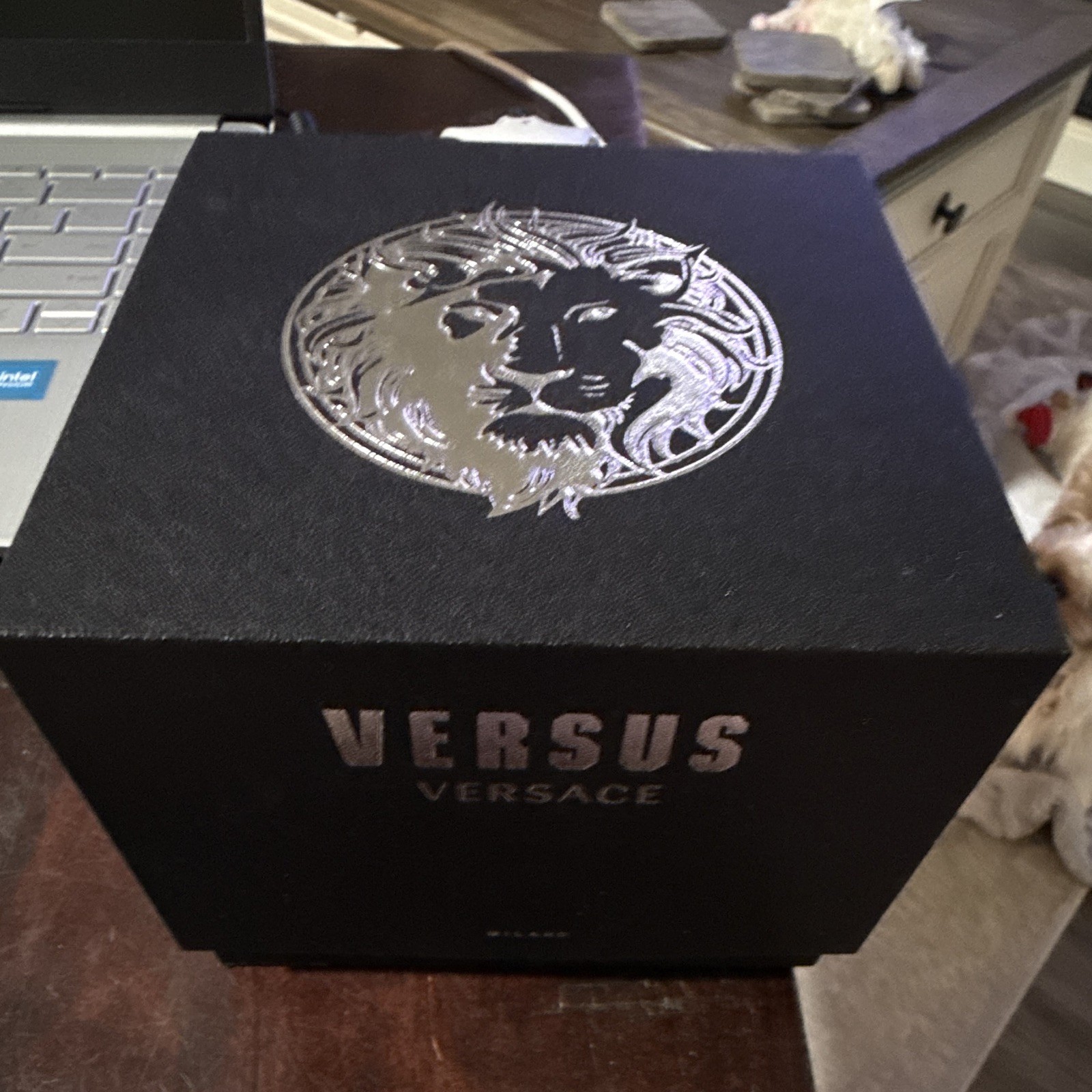 Versus Versace Quartz 43mm Black Dial Silver Steel Day/Date Watch w/Box Papers