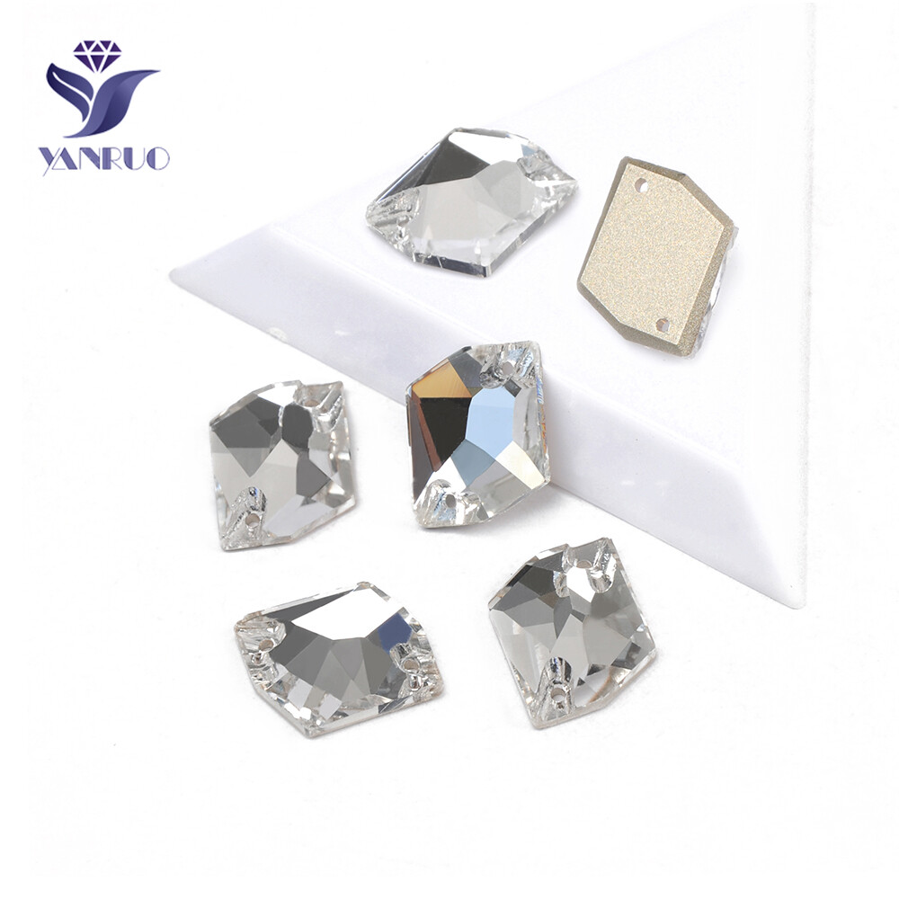 Crystal Clear Color Different Shape and Size Sew on Rhinestones DIY Sewing Beads