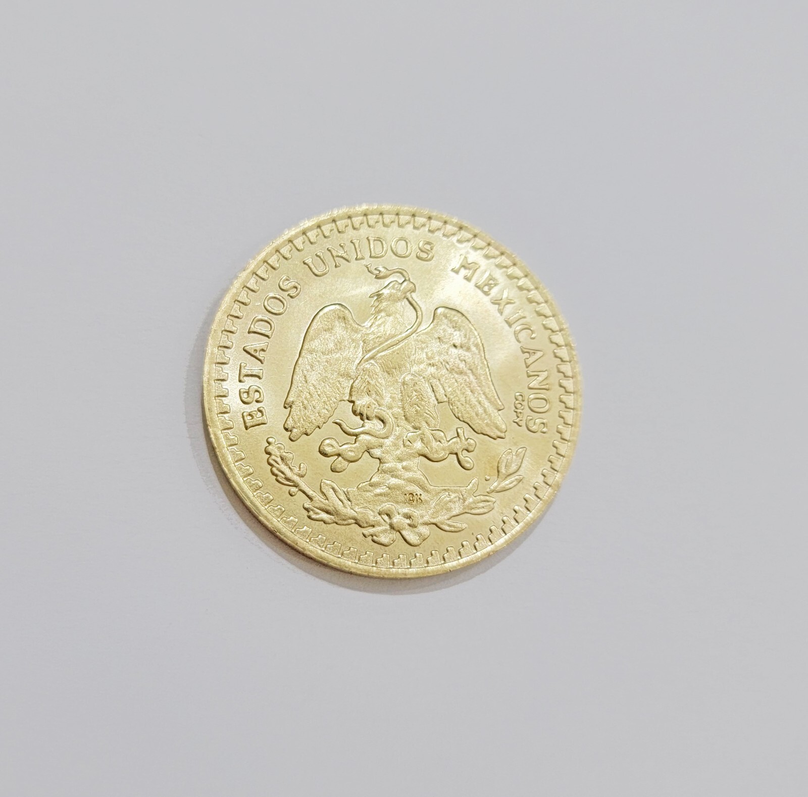 1947 Mexican Centenario 50 Gold Pesos Coin Solid 10k Yellow Gold Centenaro REAL.