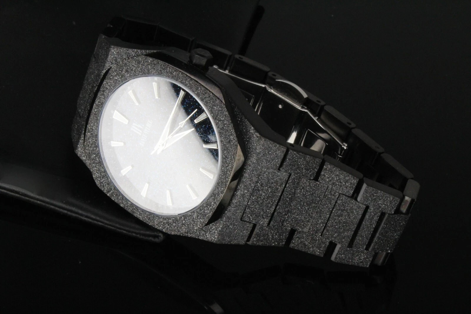 DANTE VELOCE Starlight Frosted BLACK Ice Out Icy Diamond Watch paul rich NEW !