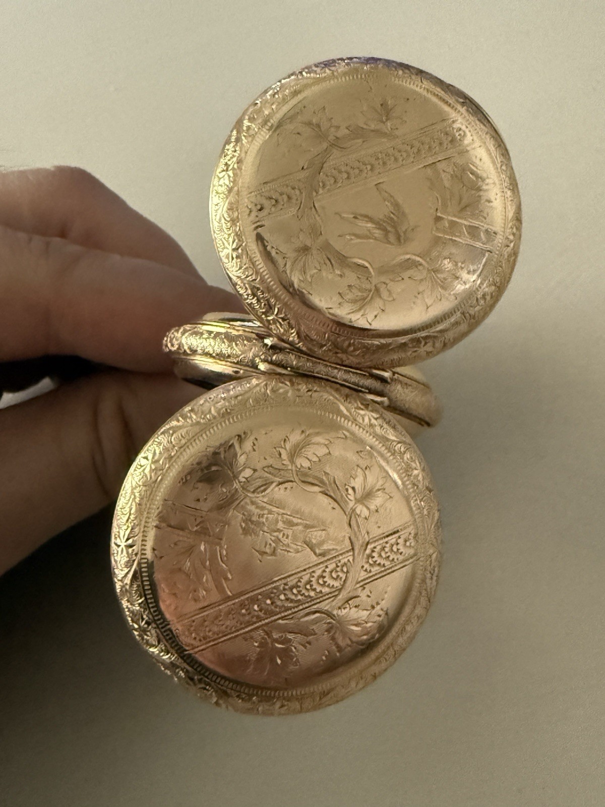 Elgin 6s Full Hunter Ladd Anchor Gold Filled Pocket Watch