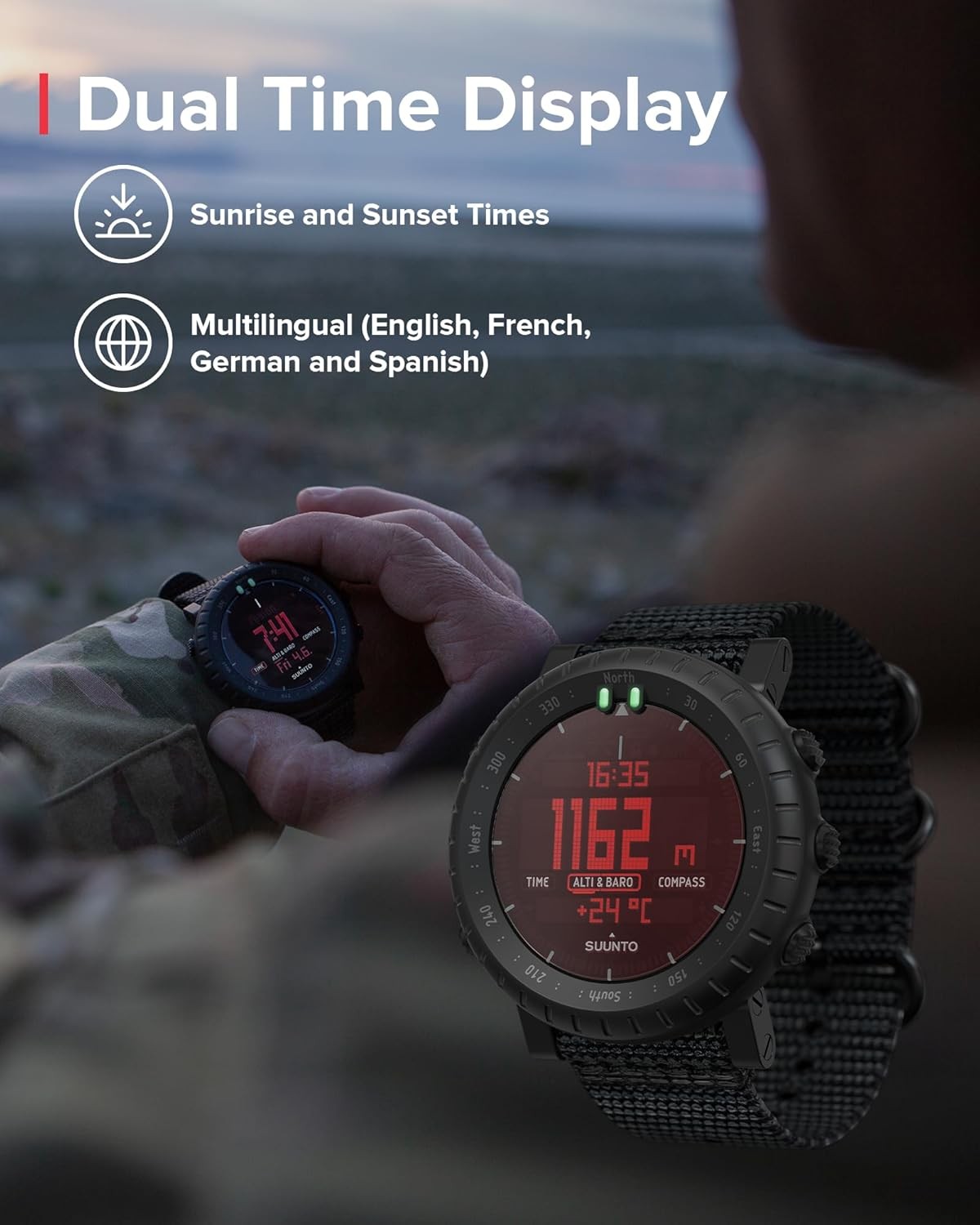 Suunto CORE ALPHA STEALTH Sports Watch – Black