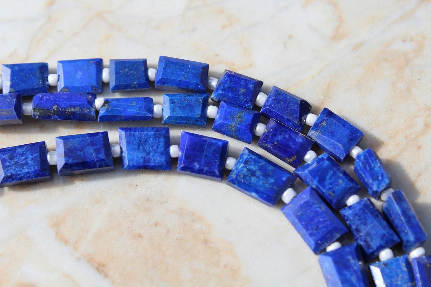 Natural 37 Pieces Smooth lapis lazuli nugget shape gemstone beads 4×10 MM approx