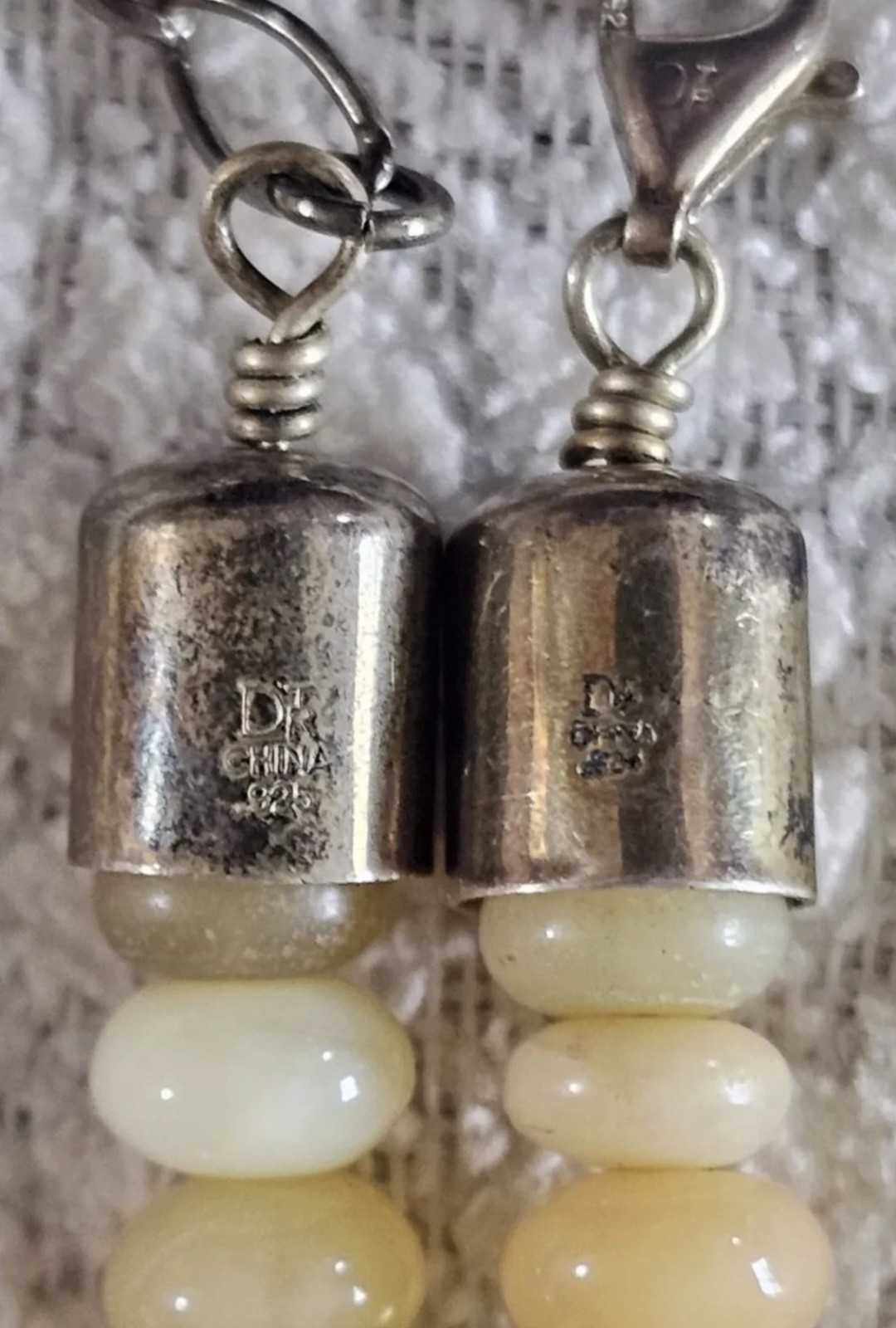 VTG Mine Finds By Jay King DTR Agate Stone Beaded Necklace W/ Sterling Silver