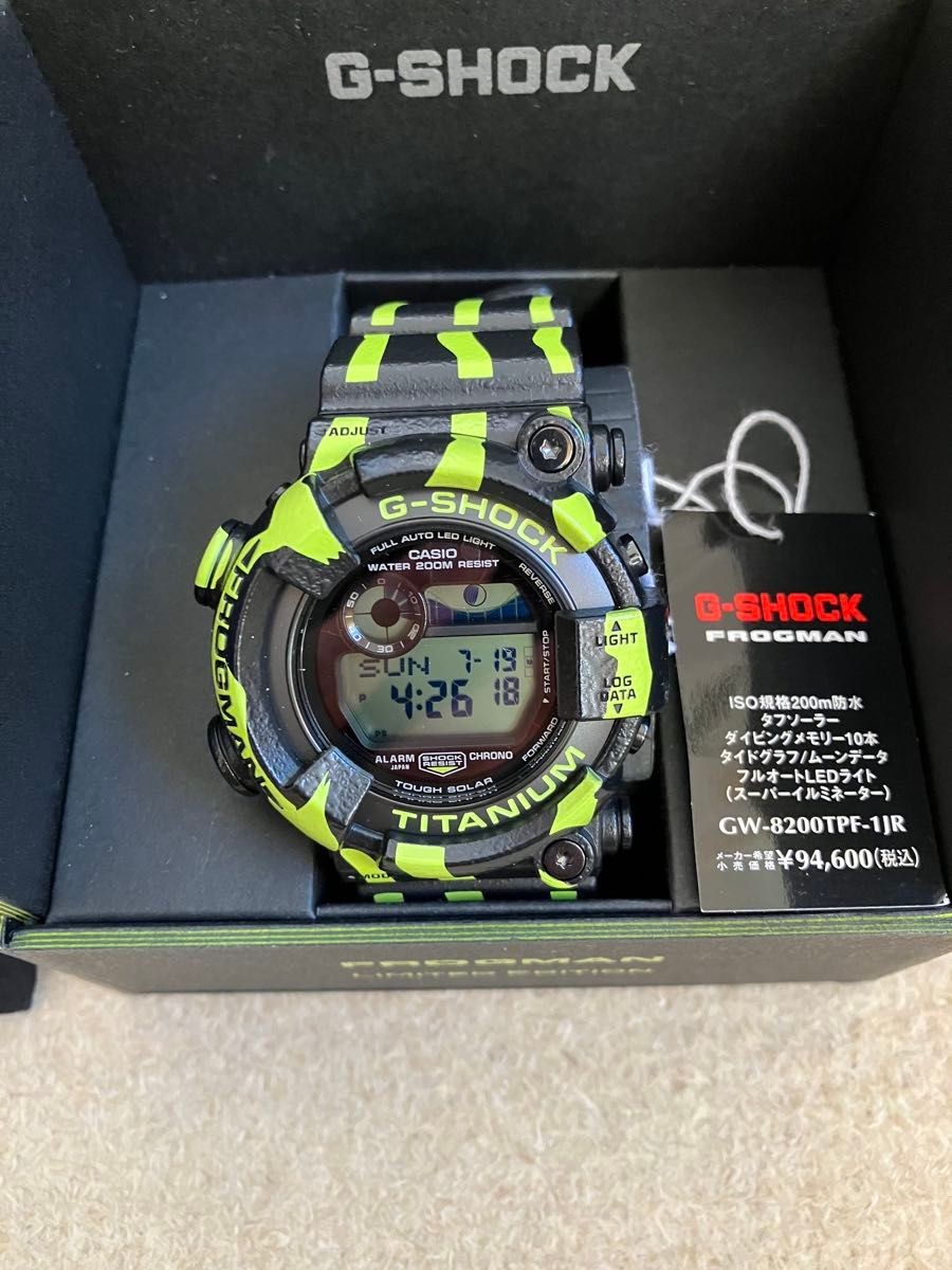 CASIO G SHOCK FROGMAN GW 8200TPF 1JR Poison Dart Frog Model Digital Watch