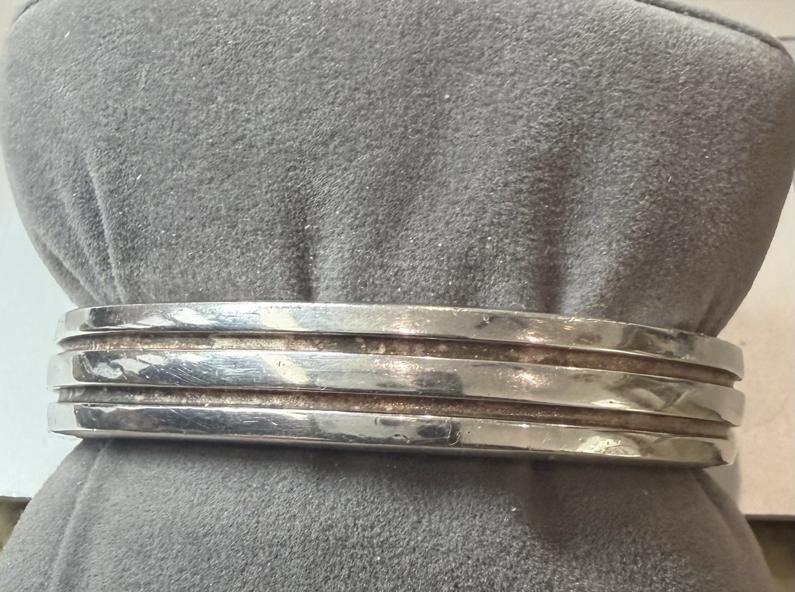 Tiffany & Co. Sterling Silver 1995 Atlas Groove Cuff Bracelet 46.5 Heavy Grams