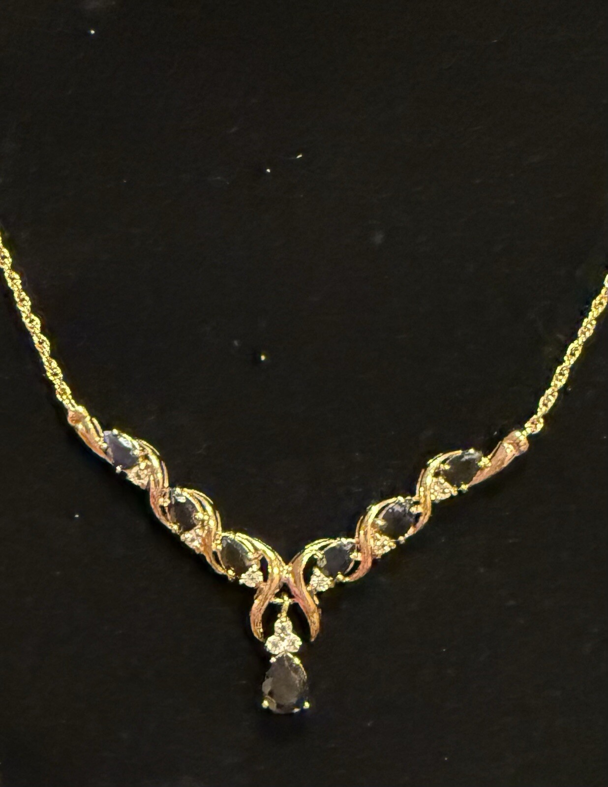 Women’s 7.69 CTW Sapphire & Diamond Fine Necklace MRSP$1,600