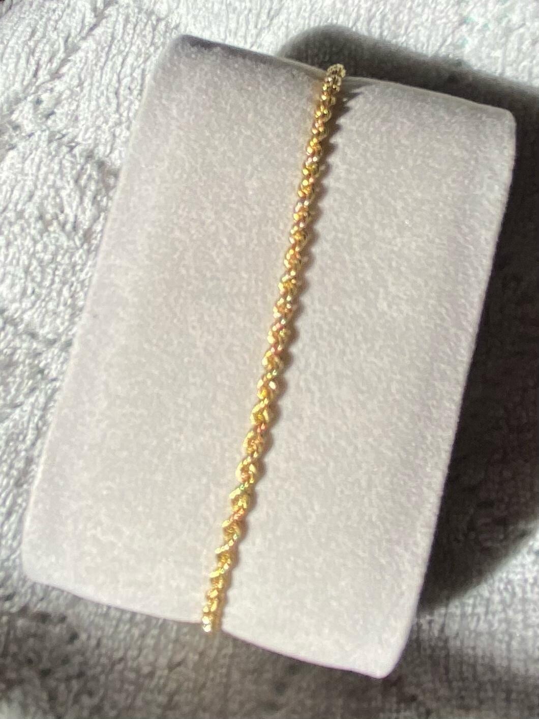 10k gold bracelet 2 Mm Torzal