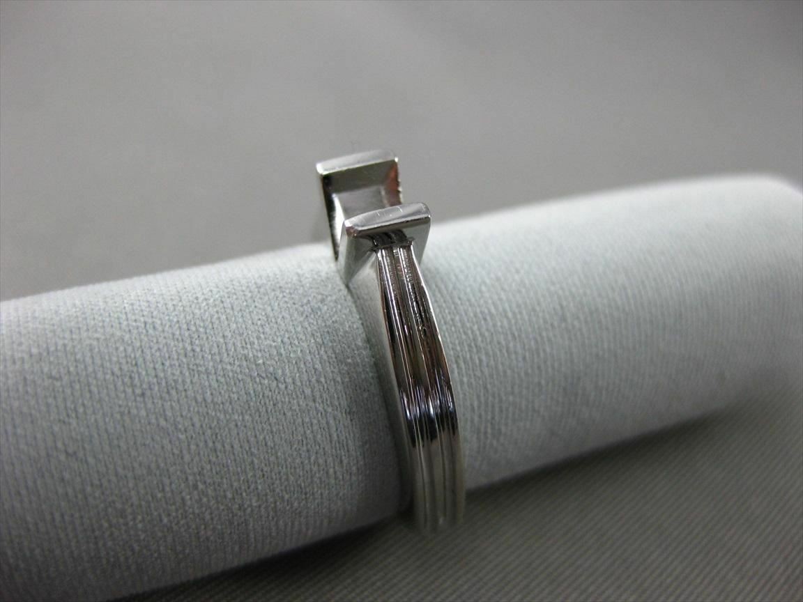 ESTATE PLATINUM 3D TENSION SOLITAIRE SEMI MOUNT ENGAGEMENT RING #24605 4mm WIDE