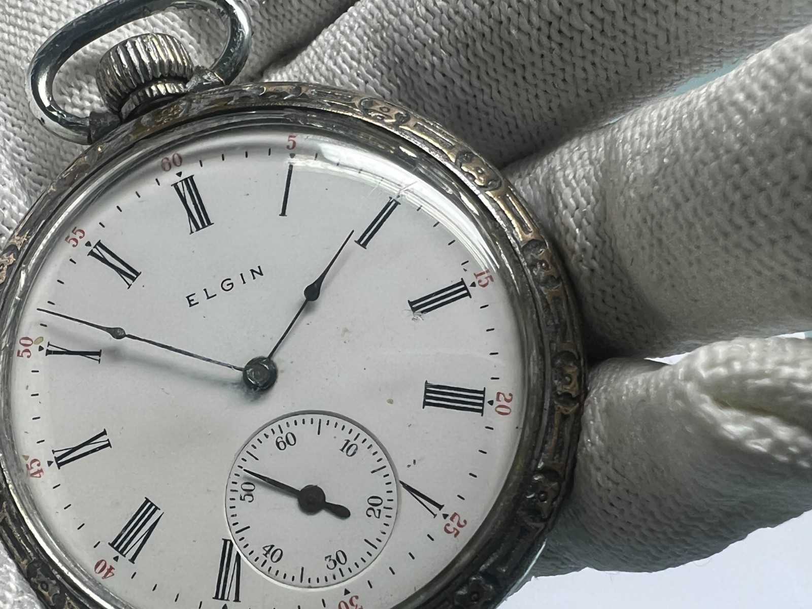 57. Elgin Y 1907 pocket watch 16s 7 J G 291model 7 Class 110 running