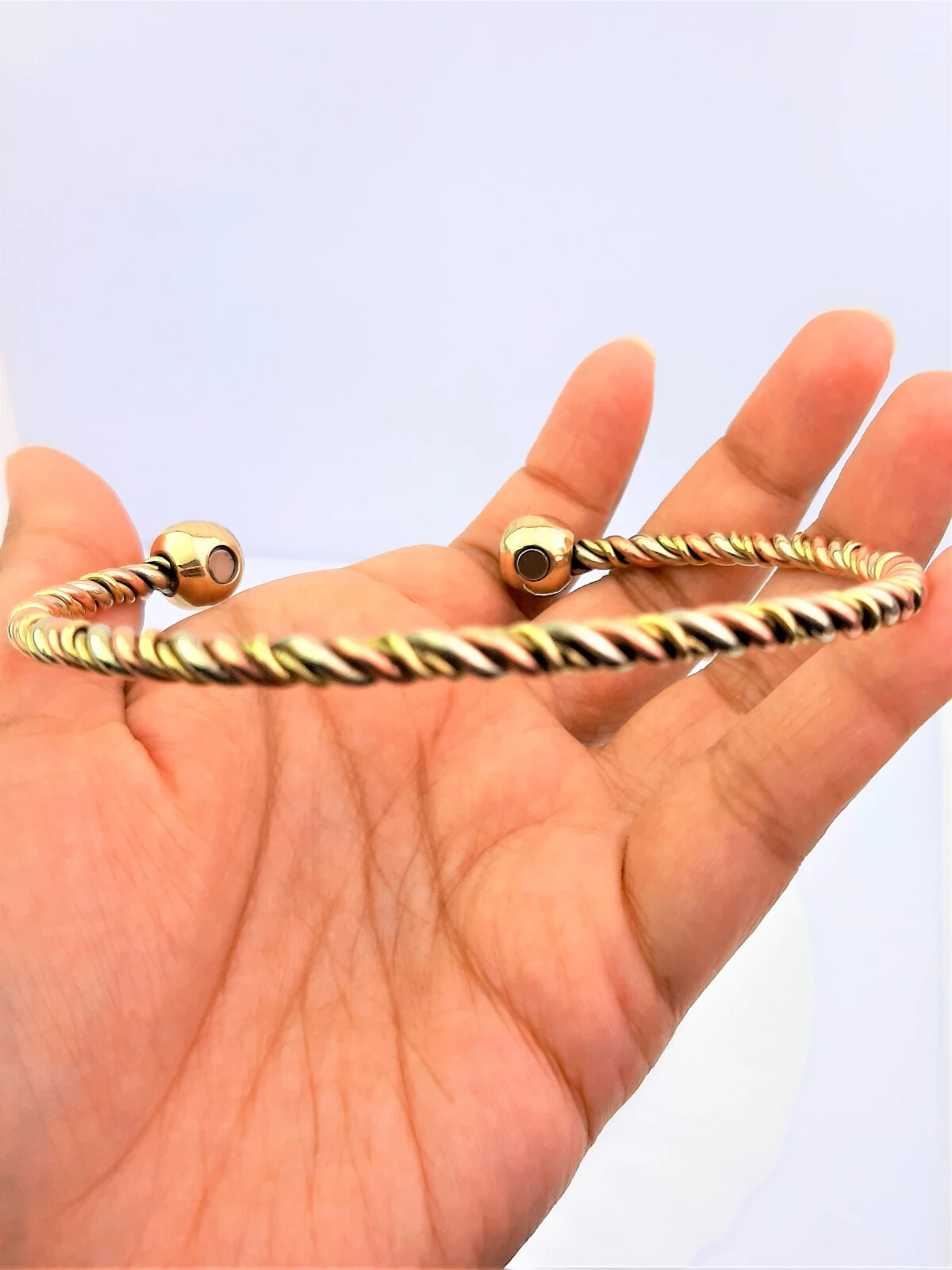 Pure copper adjustable anklet with 2 magnets ,handmade,free UK delivery, Unisex
