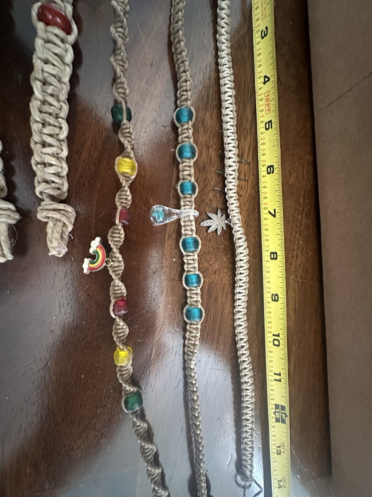 Handmade Hemp Necklace And Bracelet Lot