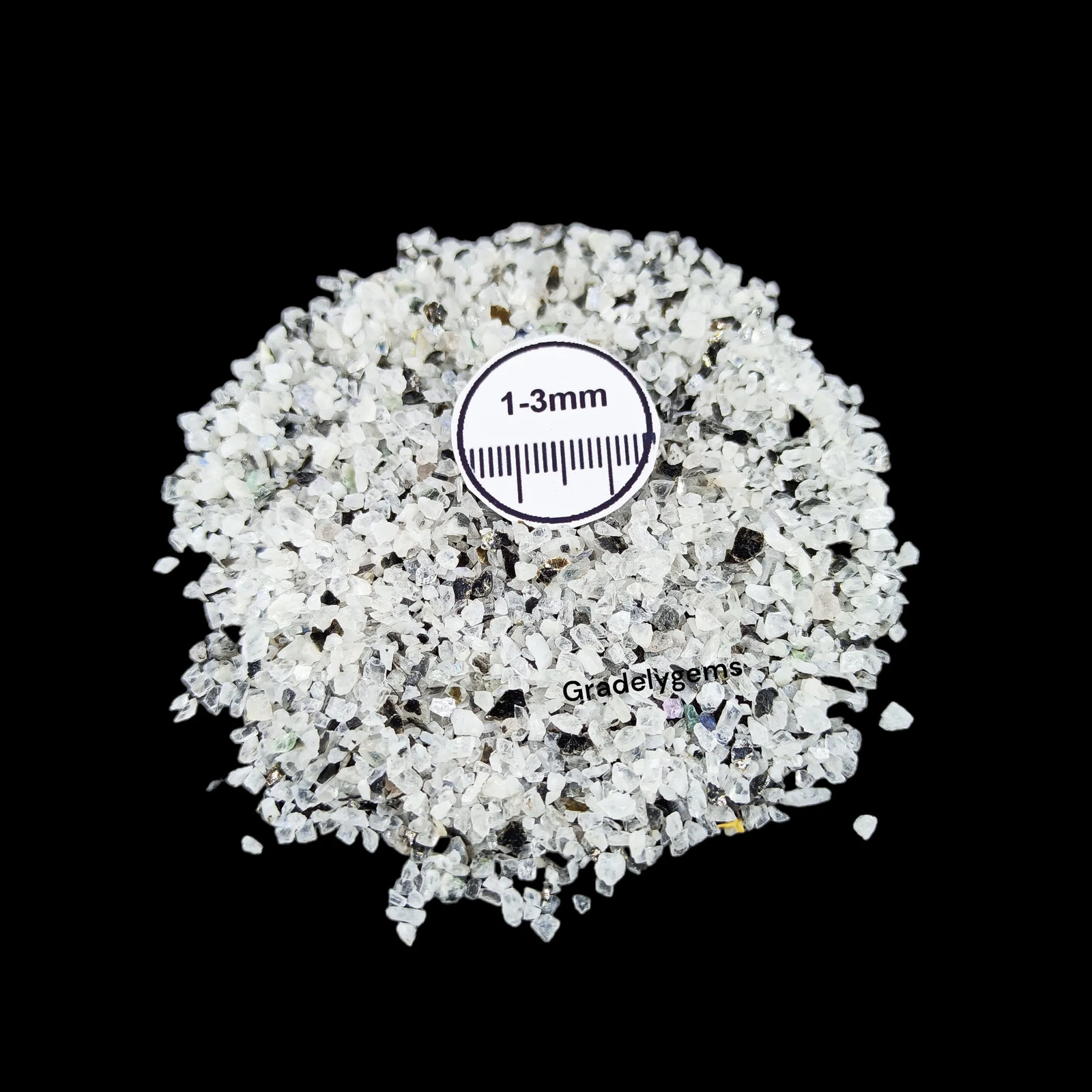 Moonstone 1-3mm Gemstone Granules for Craft Bottles Inlay