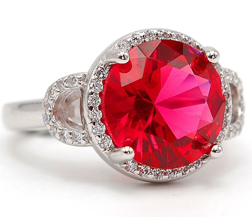 5CT Heat Treated Rubellite Tourmaline 925 Sterling Silver Ring Sz 6 MB1-1