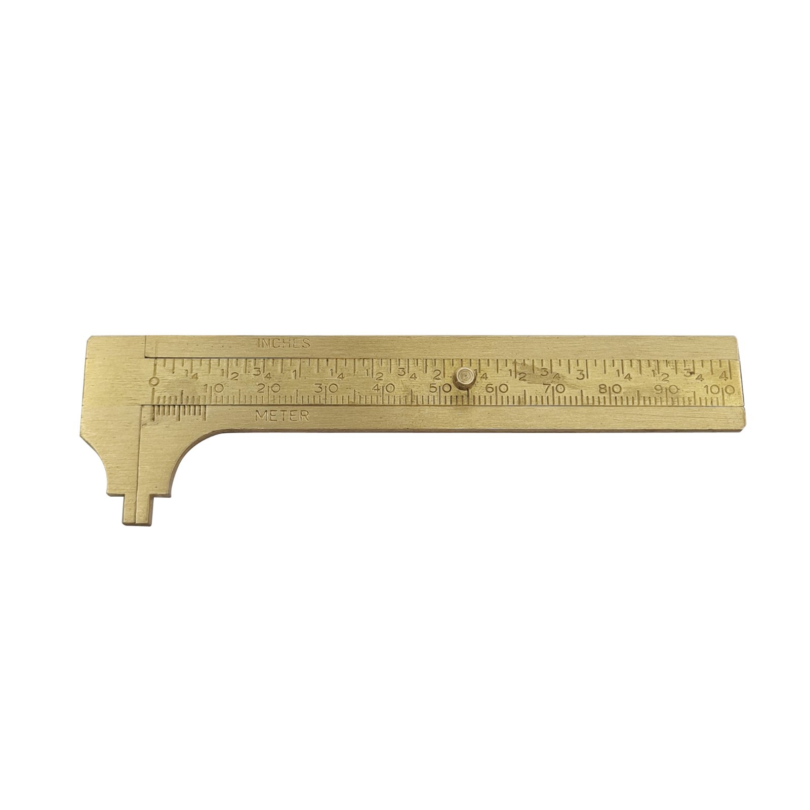 4″ Solid Brass Vernier Gauge – Pocket Caliper Vernier – Inch & MM Jewelry Tool