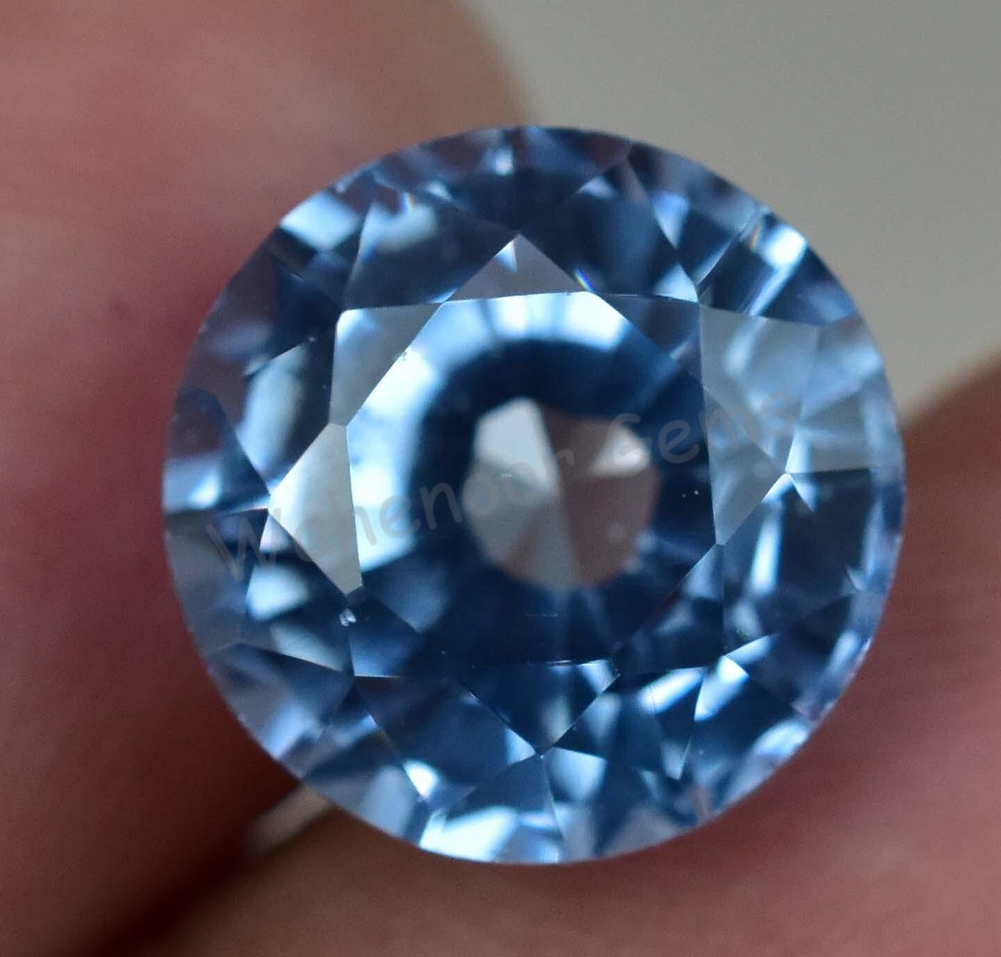 9.05 Ct Natural Blue Aquamarine Round Certified Stunning Loose Gemstone
