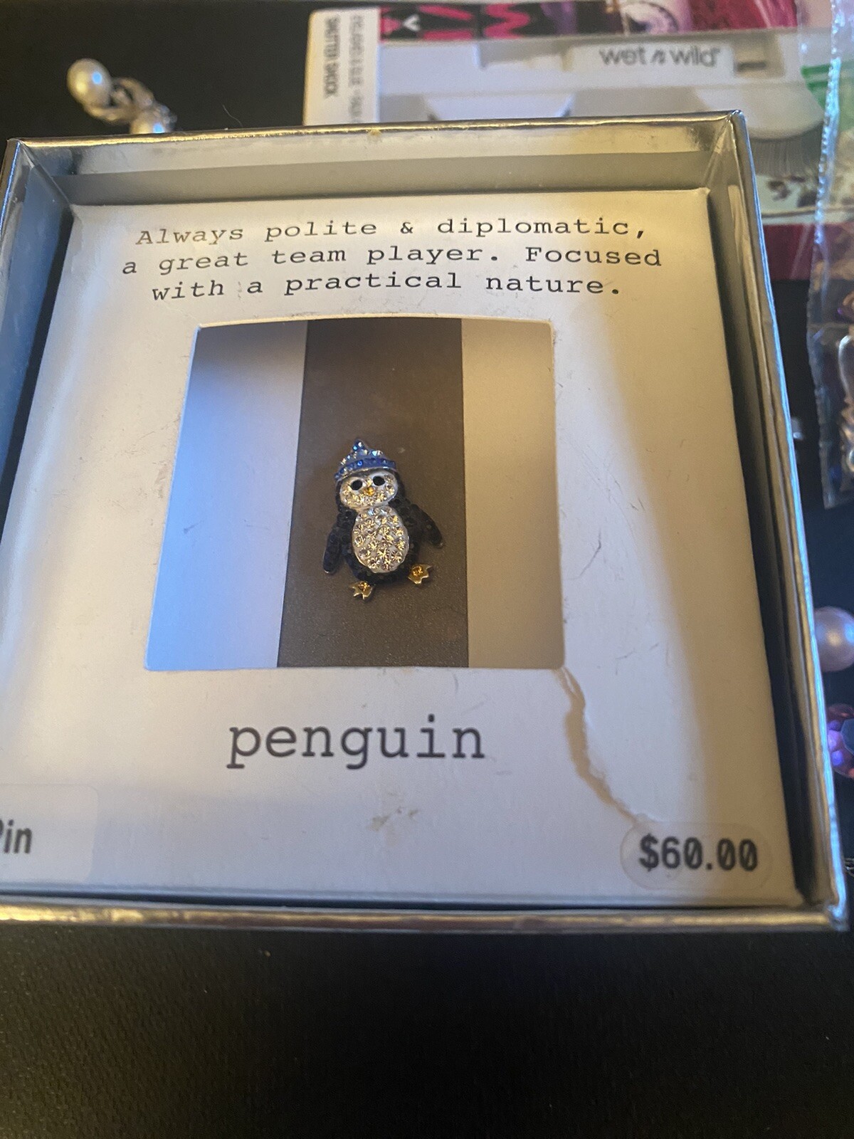 Cute Little Penguin Pin About 1 Inch Long Brand New