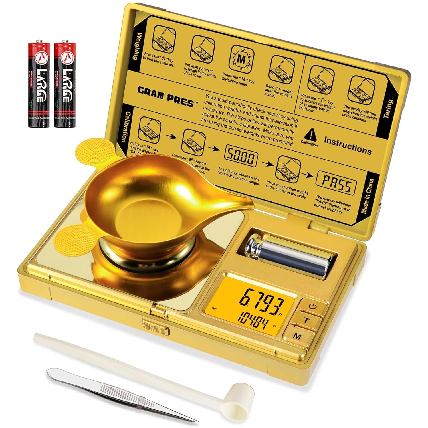 Mini High Accuracy Milligram Scale with Tare Function & 10- – 50g