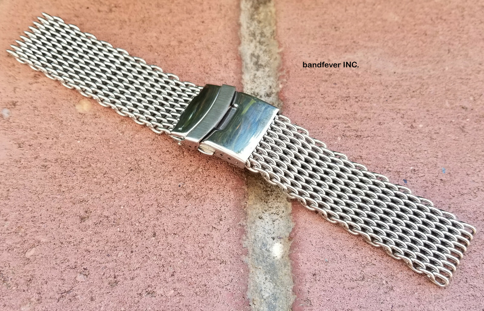CLEARANCE 22mm ALL Brushed Shark Stainless Steel Mesh Watch Band W/ Solid Buckle