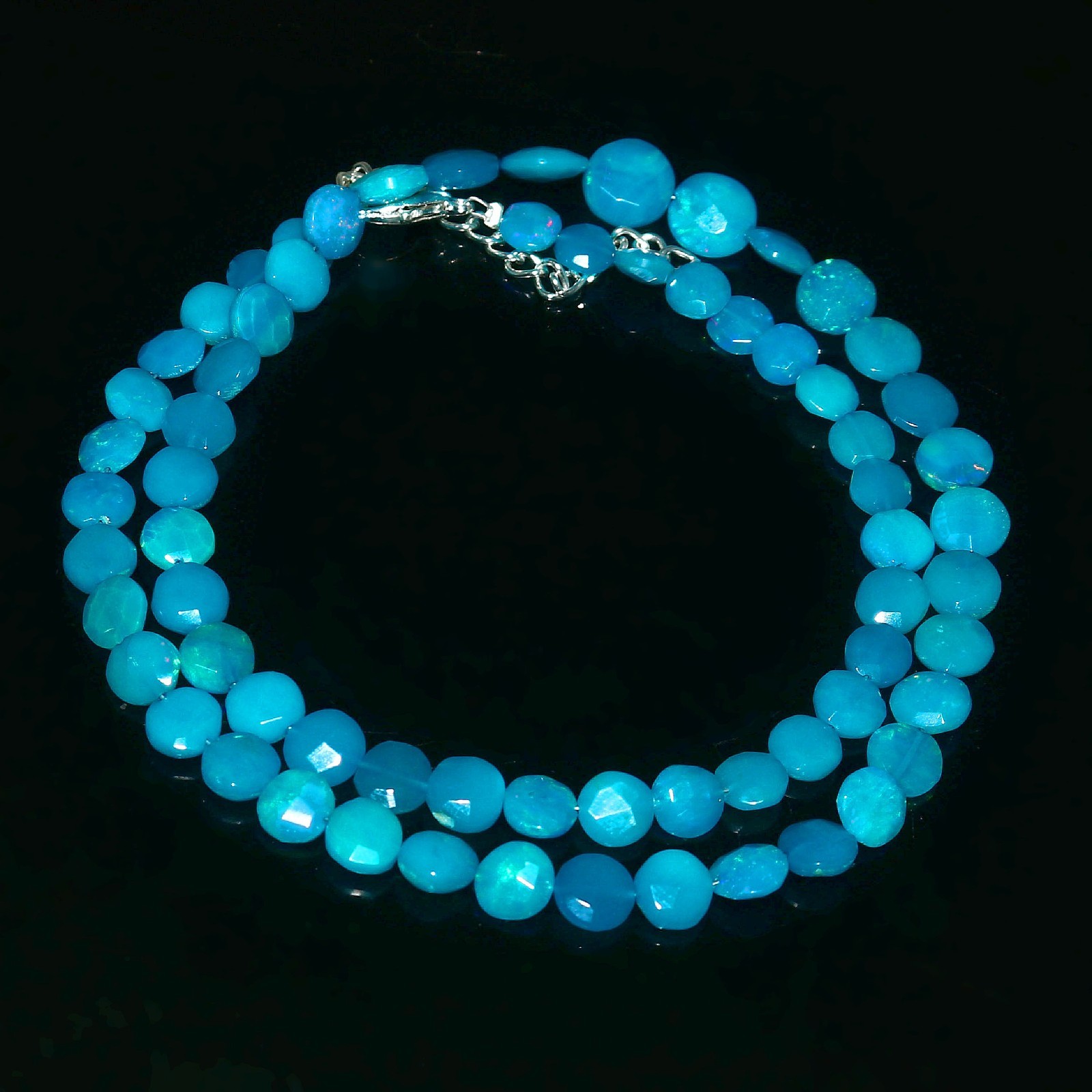 Top Quality Opal beads Coin Opal Beads Real Opal Necklace Gift For Sister