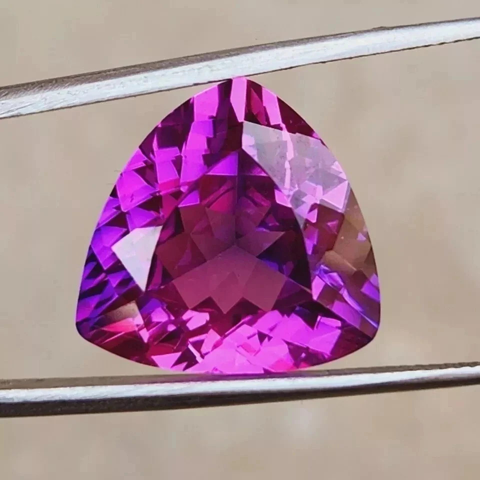 AAA 6.15Ct Natural Exquisite Purple Blue Sapphire Trillion Loose Certified Gem