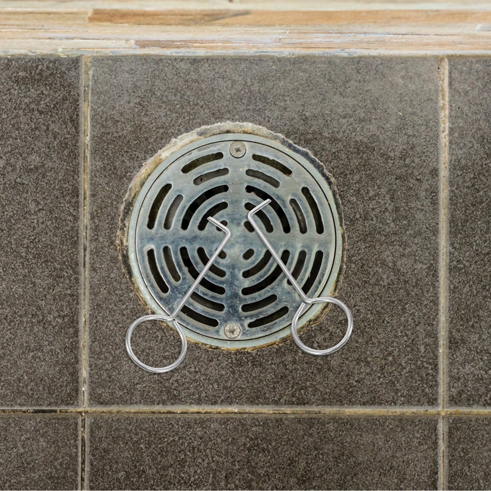 10Pcs Sink Strainer Lifting Hooks Metal Bathroom Drain Removal Tool Easy Storage