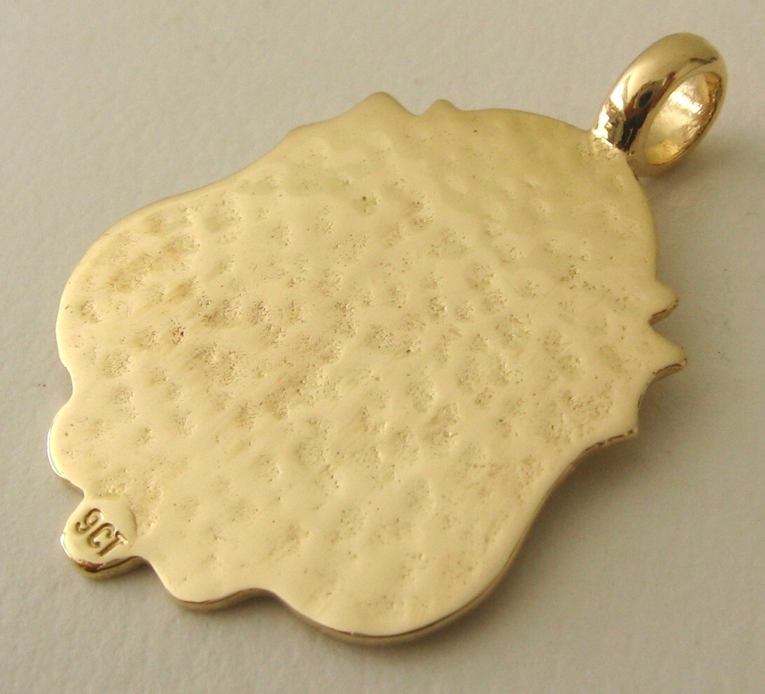 GENUINE 9K 9ct SOLID Gold ENGLISH FOB SHIELD Pendant