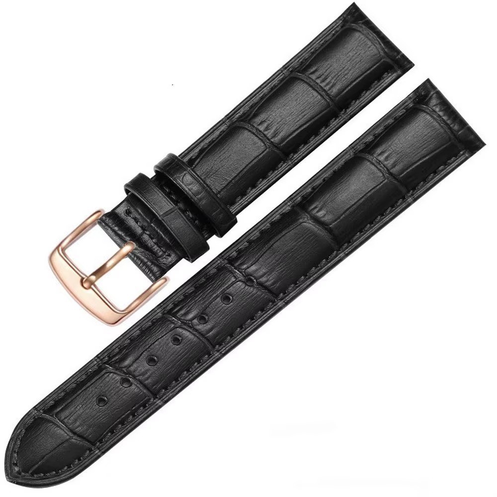 “Premium Genuine Leather Men’s Watch Strap – 12mm to 22mm