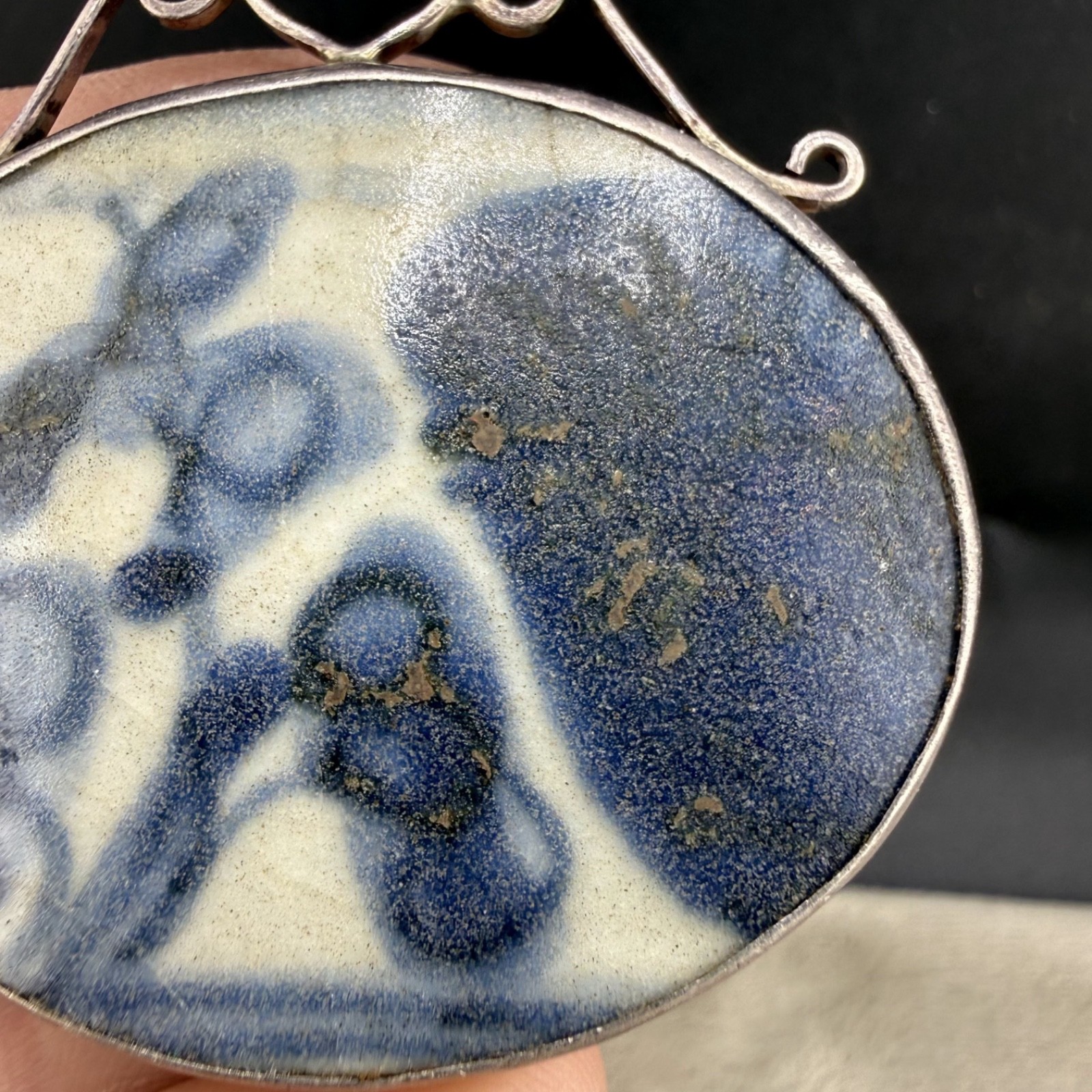 Vintage Chinese Export Porcelain Pendant
