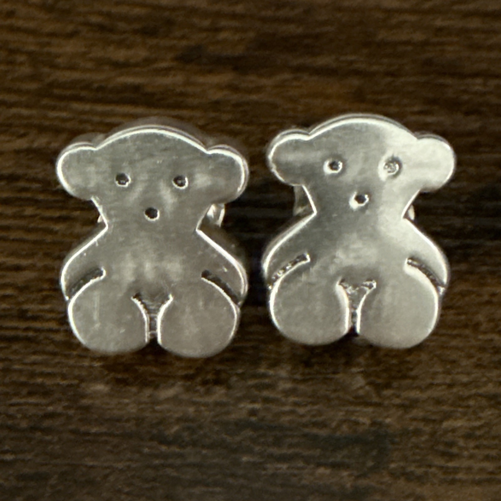 TOUS SILVER BEAR EARRINGS