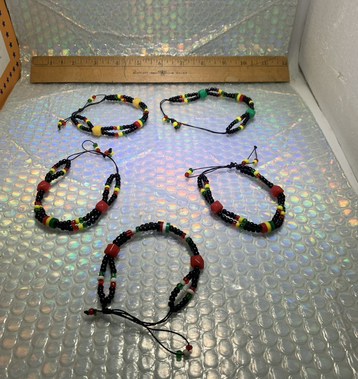 Handmade Pan-African Colors Bracelet Support Litter Trash Cleanup Kenya Africa