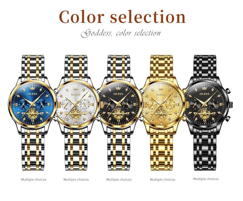 Luxury Women’s Stainless Steel Watch – Easy to Read, Small Wrists, Multiple Colo