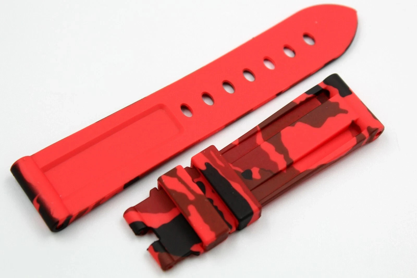 Silicone Strap Camouflage Red TPU Replacement Waterproof Watches Novelty New