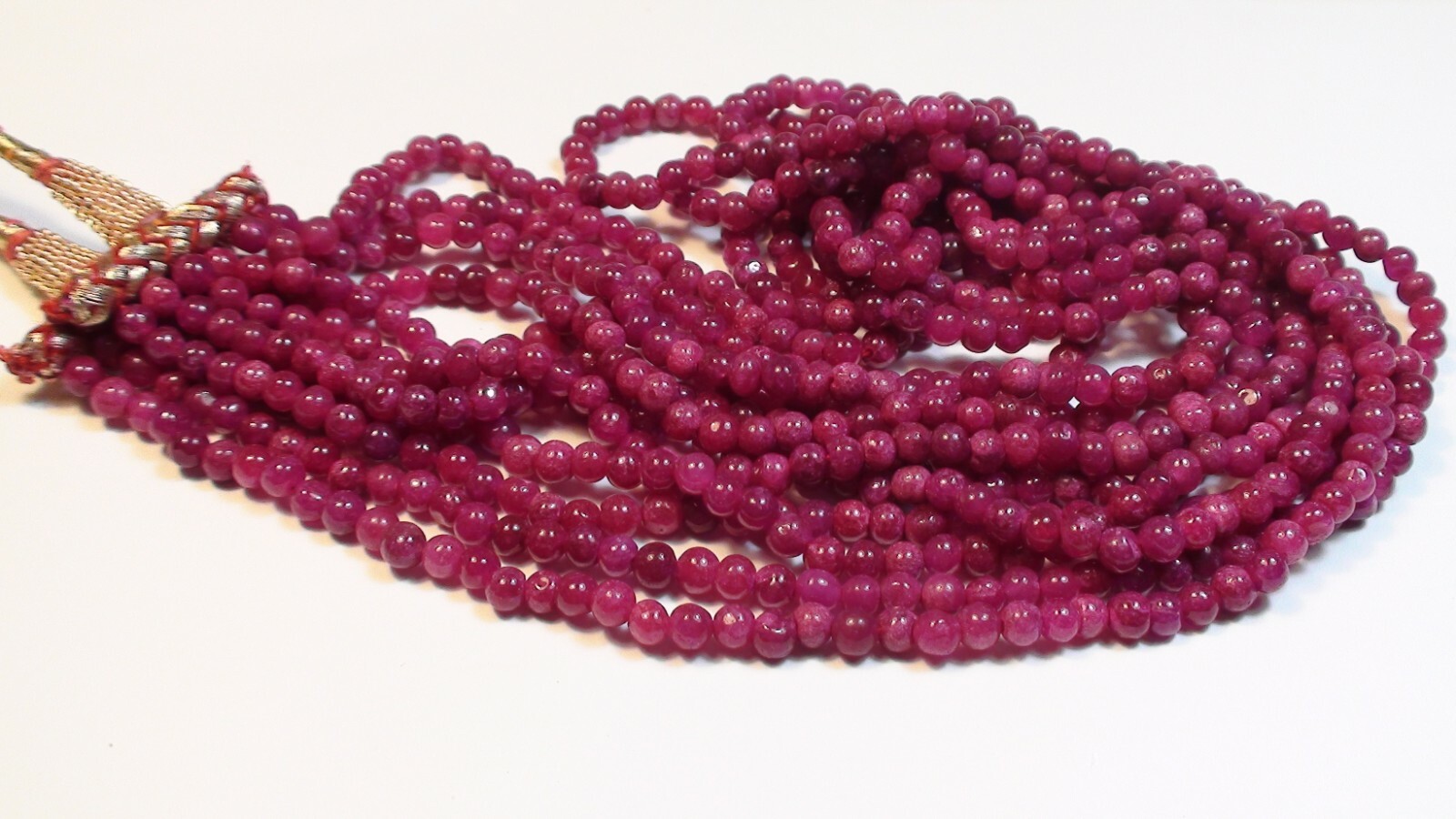 BIG! 367.10 ct NATURAL ROYAL FIRE PINK RED RUBY SILK CORD NECKLACE 16,7/8”,19.5