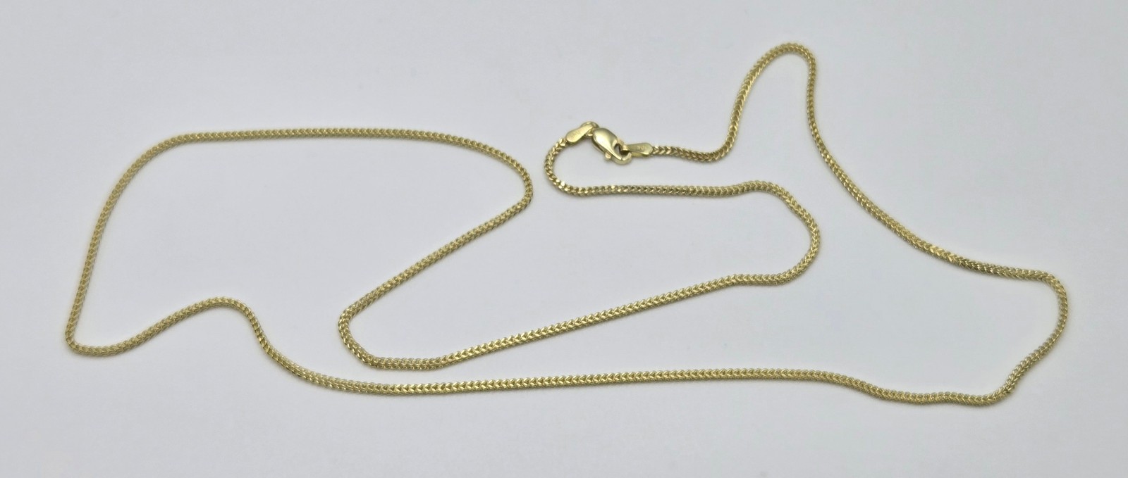 Real 10k Yellow Gold Franco Box 1.5mm Necklace Chains, 18″-24″, Handmade Italy
