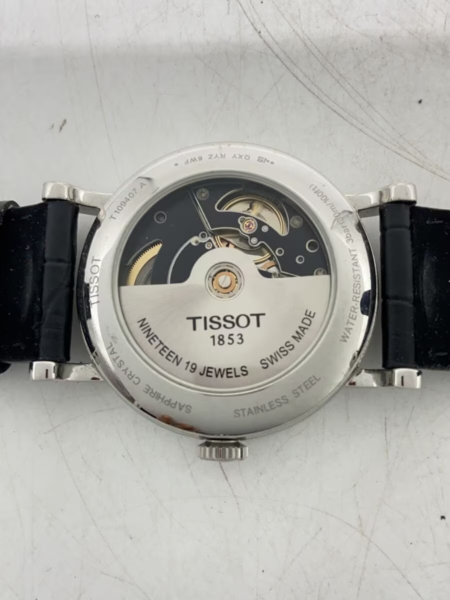 TISSOT Everytime Swissmatic T109407 Automatic Black Dial Date Leather Wat