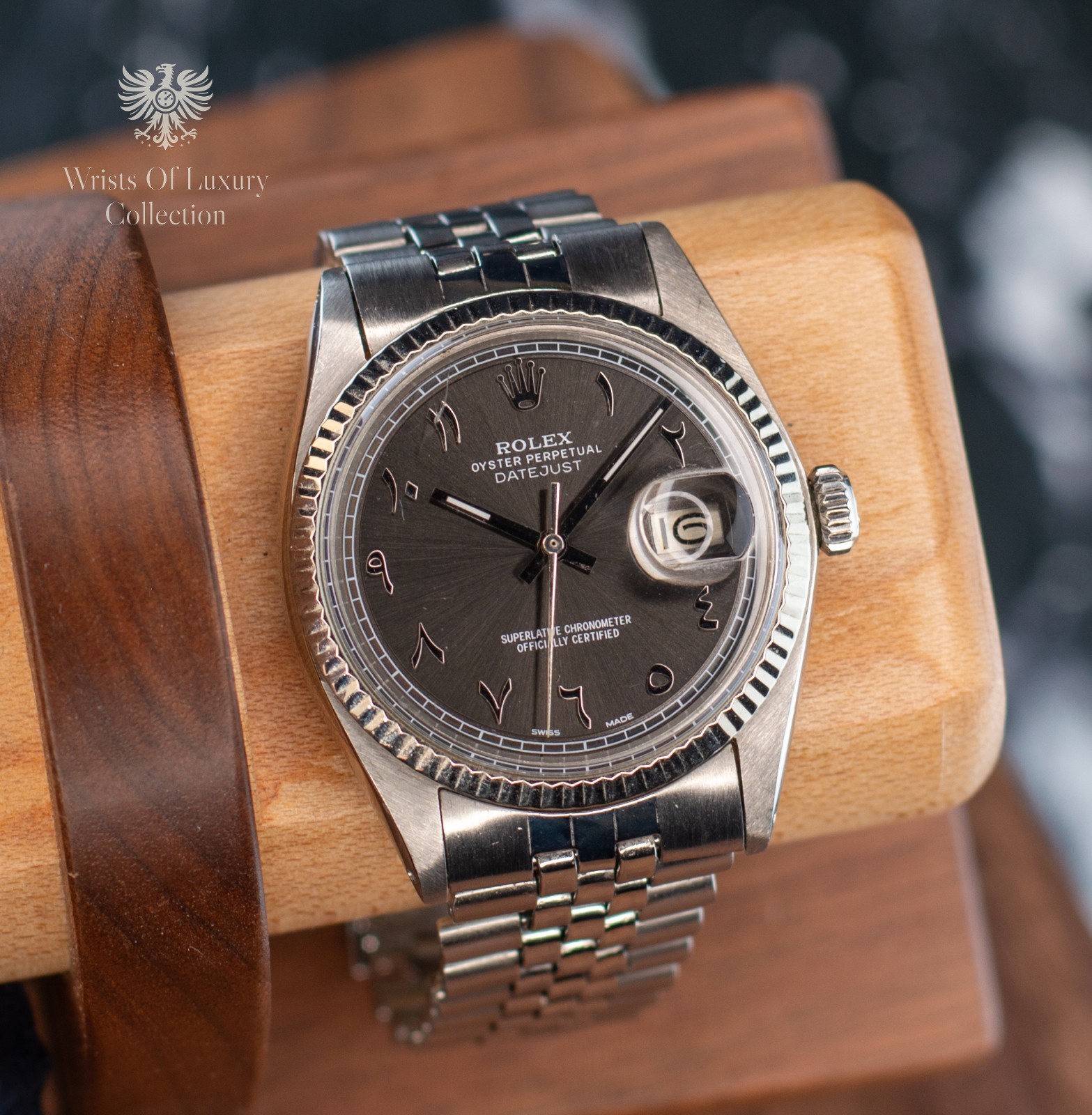 Rolex Datejust 1601 AM Gray Sunburst w/ Arabic Numerals 36mm Automatic Jubilee