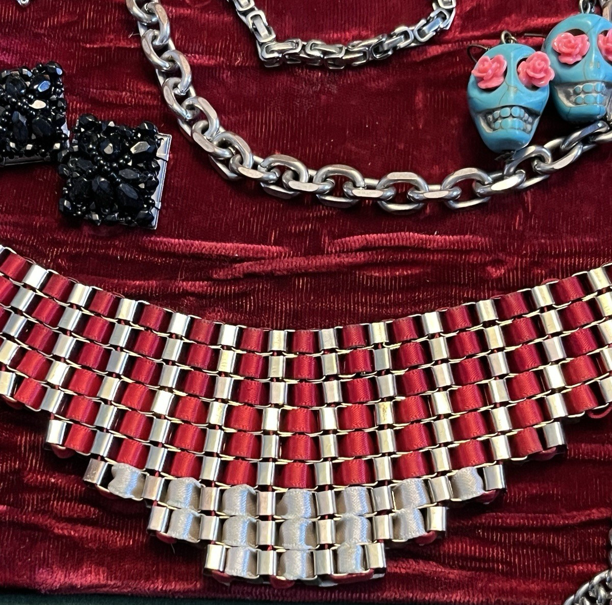 Mixed JEWELRY Lot Goth Biker Rock To Modern FASHION Metal Rhinestone 20 pc