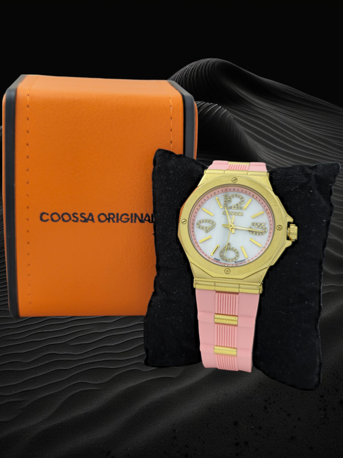 Coossa Original Women’s Watch 36.5MM Case Swiss Movt 100M WR Mother Of Pear Dial