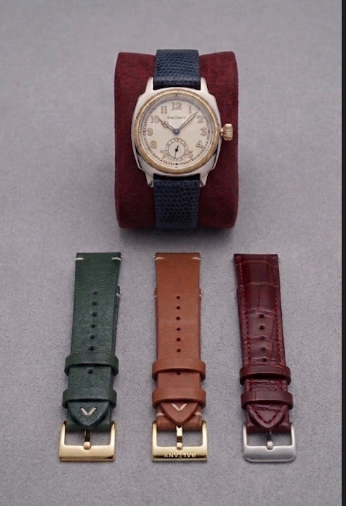 Baltany 1926 auto watch w/ 4 straps = 4 looks in one set