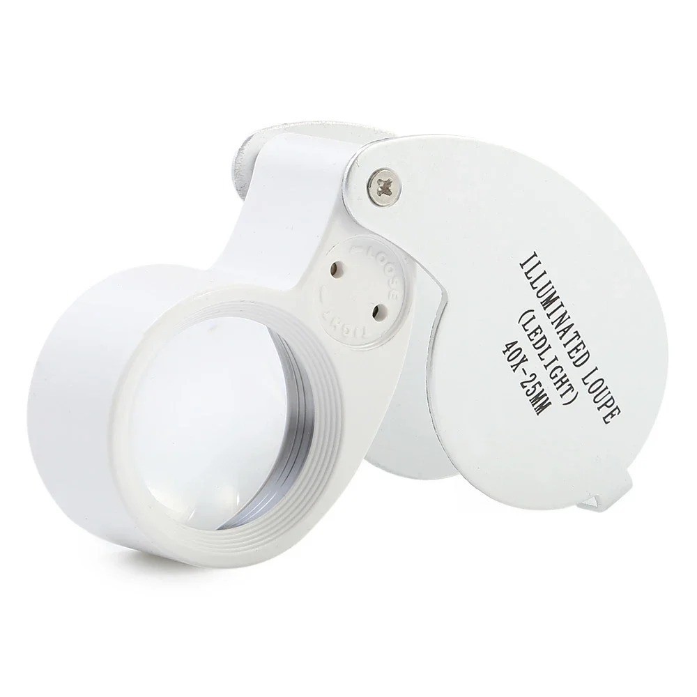 40X Magnifying Loupe LED Light | Jewelry Eye Glass Magnifier Jewelers Pocket Loo