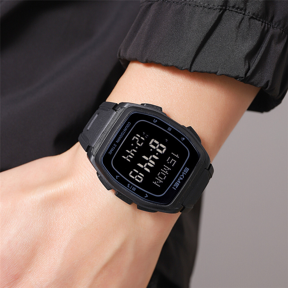 SKMEI Men Watch Countdown Stopwatch Fashion Boys Digital Wristwatch Sport Watch