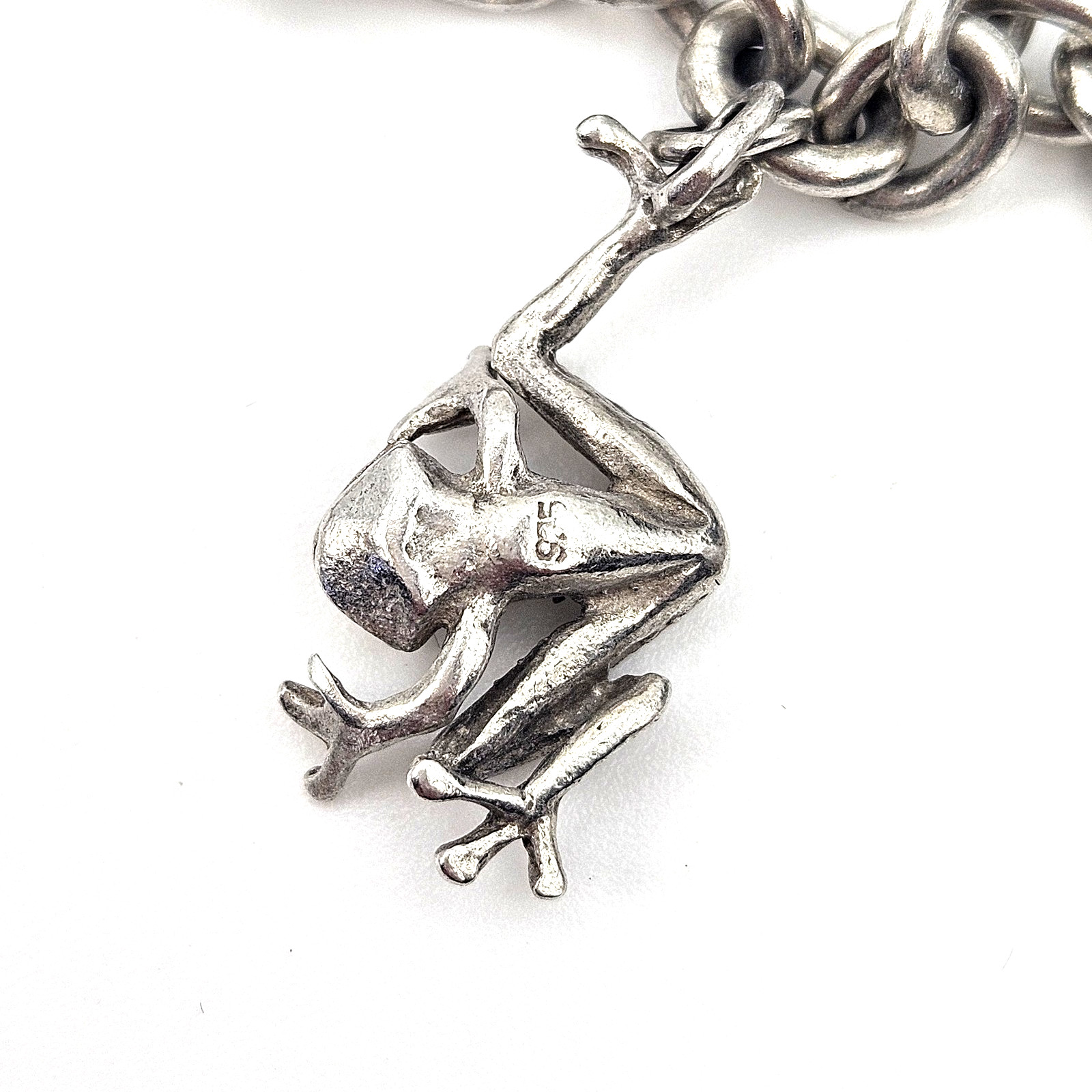 Vintage Sterling Silver 10 Charm Bracelet Nautical Animal Theme 35.4g