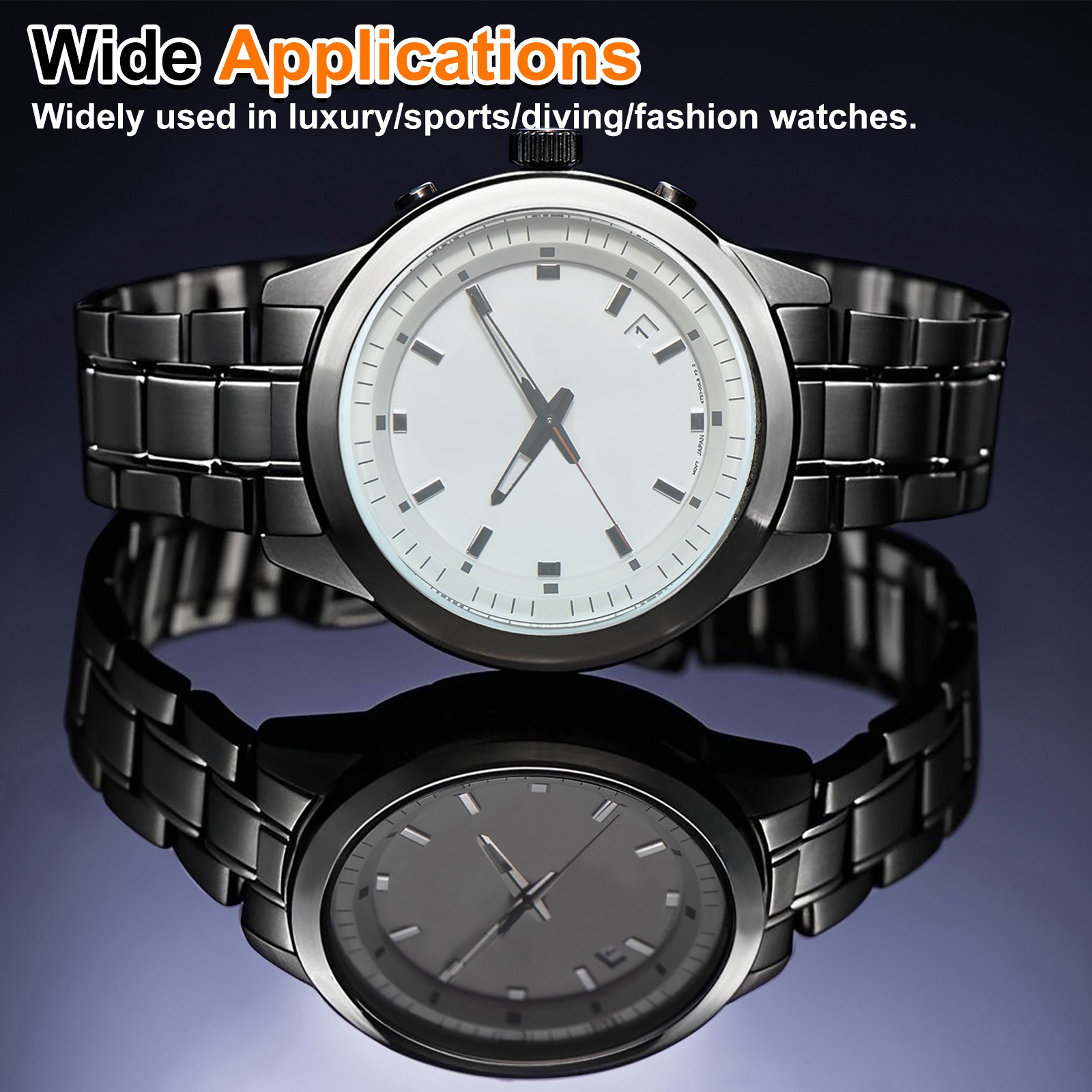 Watch Crystal Glass Lens 36.5mm Dia 2mm Thick Flat Round Sapphire Replacement
