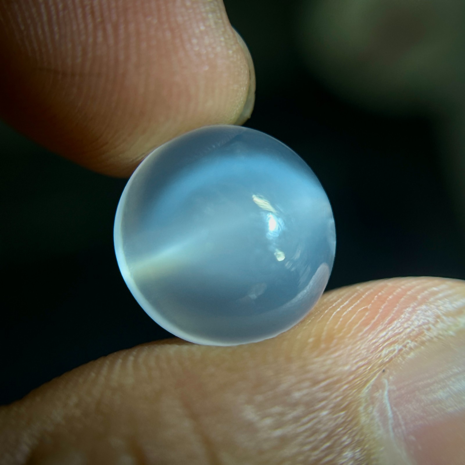 6.45 cts 1Pc Srilankan Natural CATSEYE MOONSTONE Gemstone Round Cab Certified