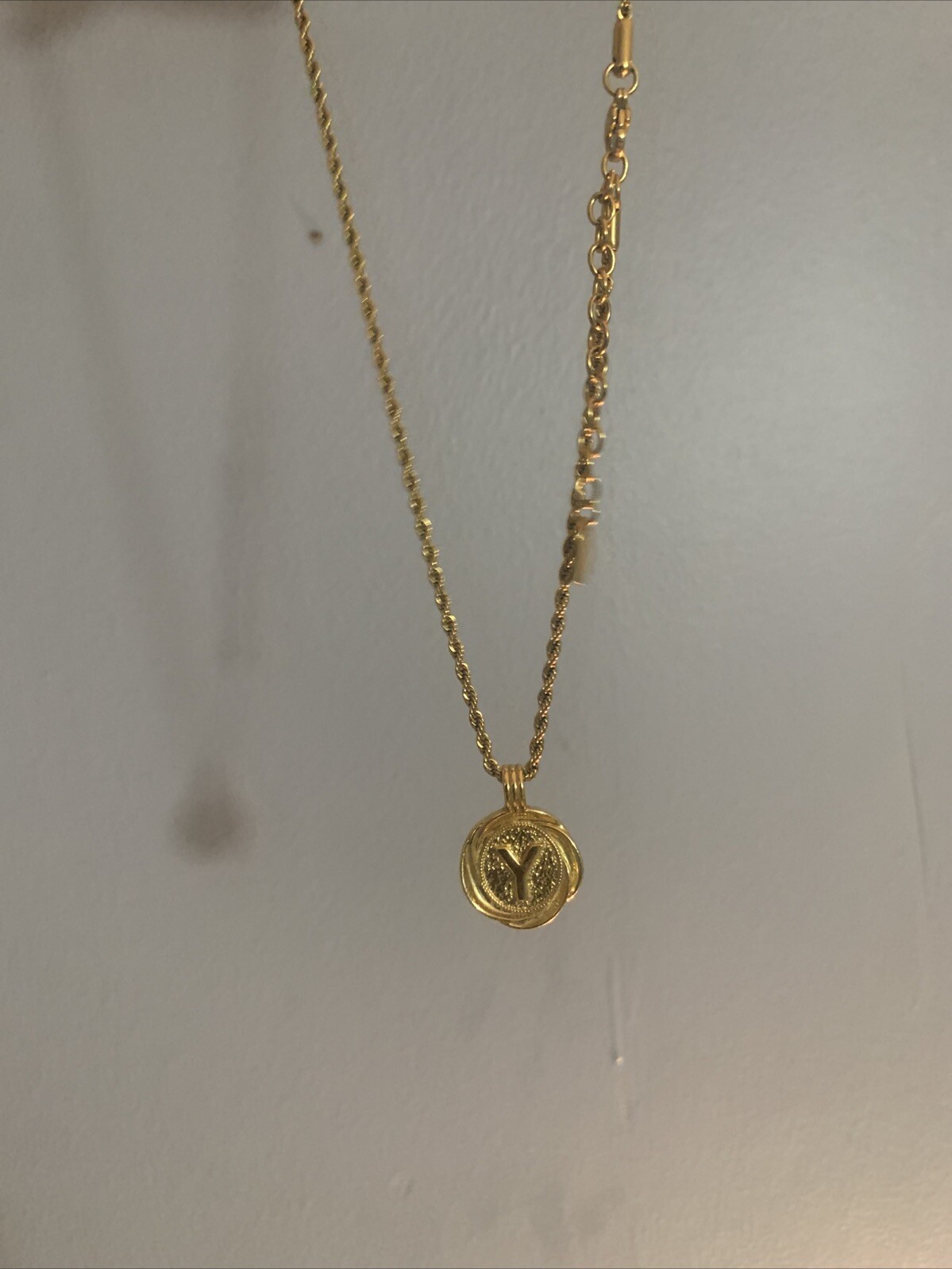 Dainty Layering Initial Necklaces for Women 14k Gold Plated Paperclip Chain NEC