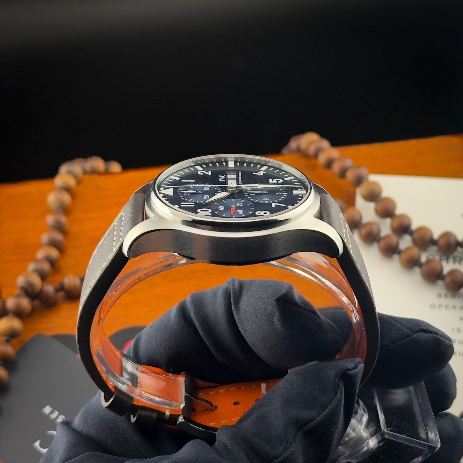 IWC Pilot Chronograph Petit Prince 43mm IW377714 Steel Blue Dial Full Set 2021
