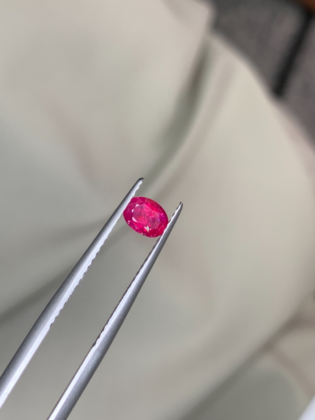 0.47 Ct Natural Vivid Red Ruby Untreated Oval Cut Faceted Loose Gem Afghanistan