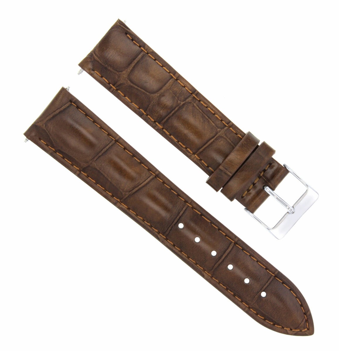 18MM GENUINE LEATHER STRAP BAND FOR BULOVA ACCUTRON WATCH BRACELET LIGHT BROWN