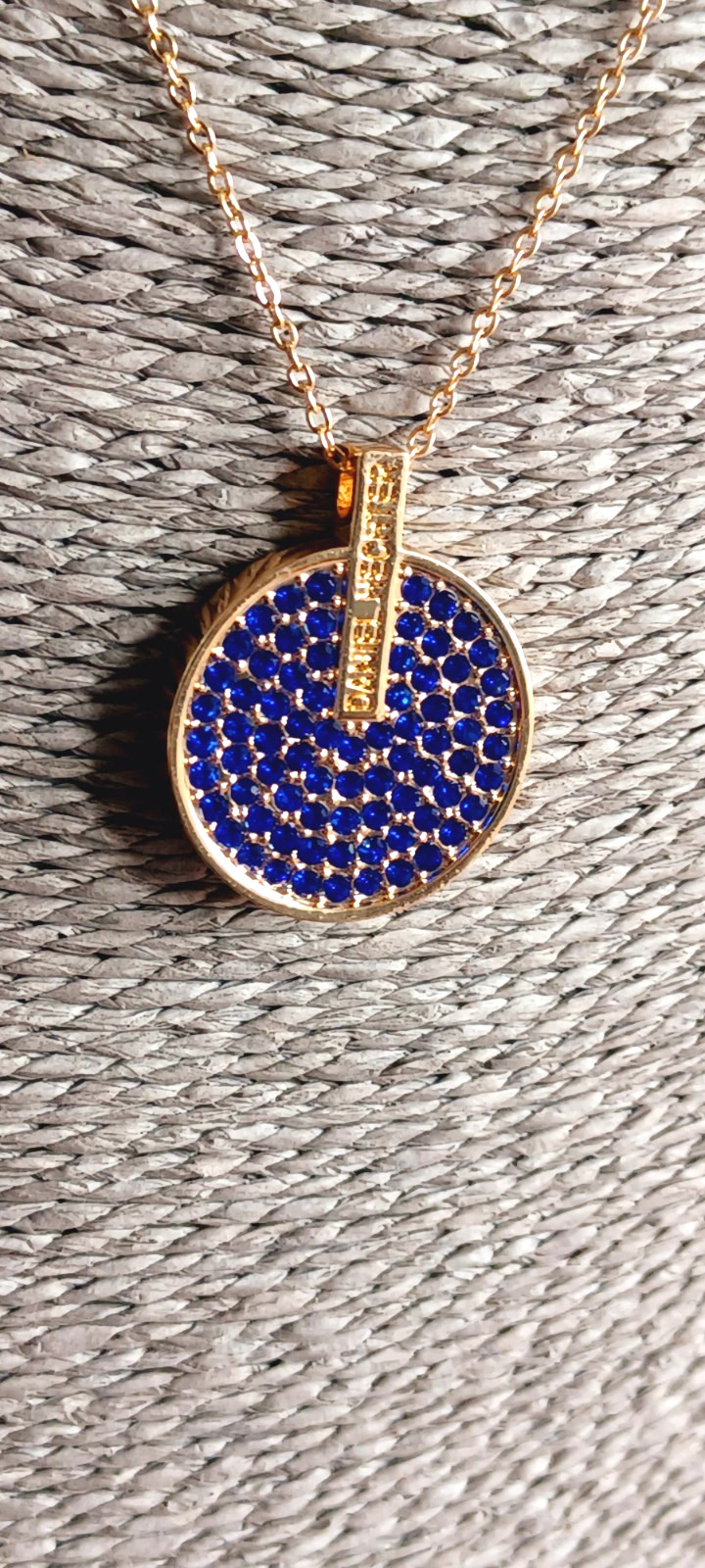 Daniel Hechter Necklace & Bracelet Set Blue Rhinestones Gold Tone Jewellery Gift